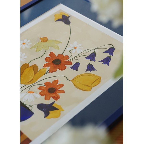 Poszter 30x40 cm Colourful Bunch in Blue Vase – Frankie Penwill – The Poster Club-image-2