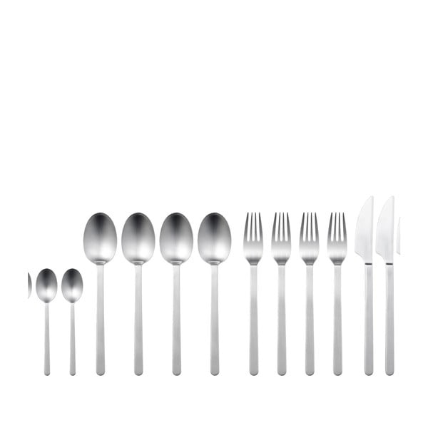 Ezüstszínű rozsdamentes acél evőeszköz készlet 16 db-os Norm – Gense-image-2