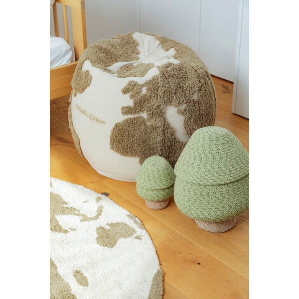 Zöld-krémszínű gyerek babzsákfotel World Map – Lorena Canals-image-2