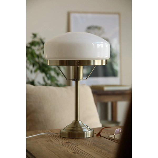 Krémszínű-sárgaréz színű asztali lámpa (magasság 39 cm) Aurelia – Markslöjd-image-3