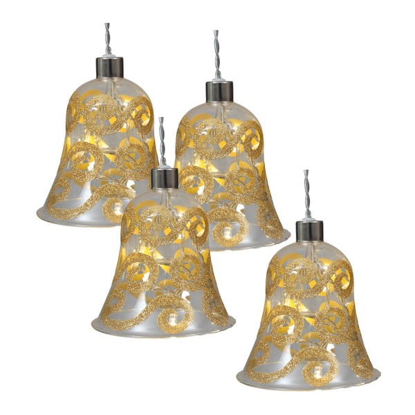 Fairy Bells világító üvegcsengő, 4 darabos készlet - Naeve