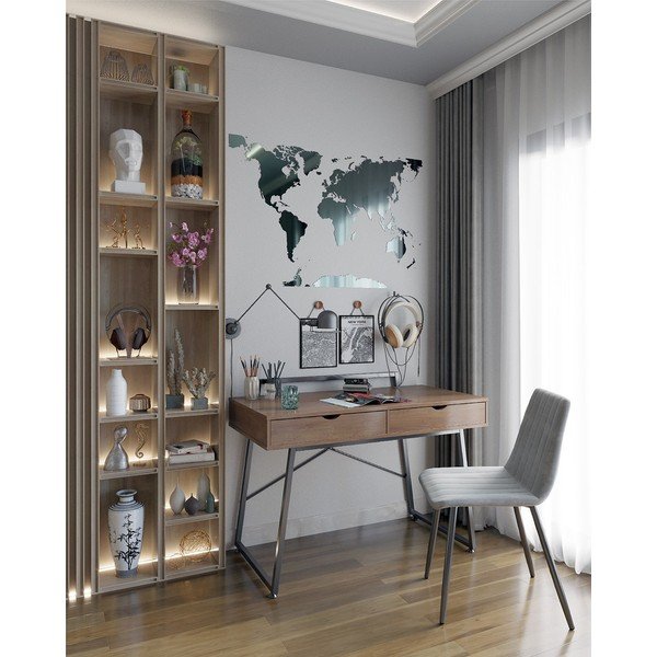 Íróasztal diófa dekoros asztallappal 57.5x120 cm Tolm – Homede-image-1