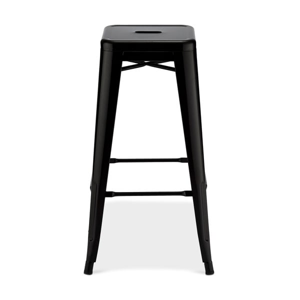 Fekete fém bárszék szett 2 db-os 76 cm Korona – Furnhouse-image-1