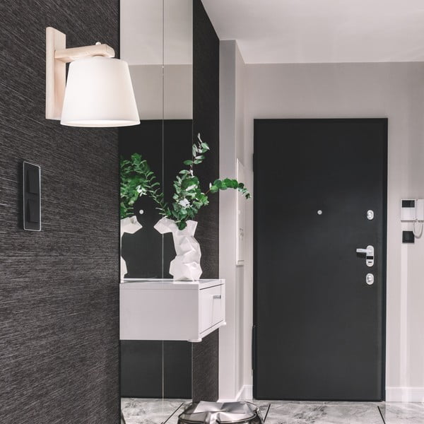 Világosbarna fali lámpa ø 20 cm Aida – LAMKUR-image-2