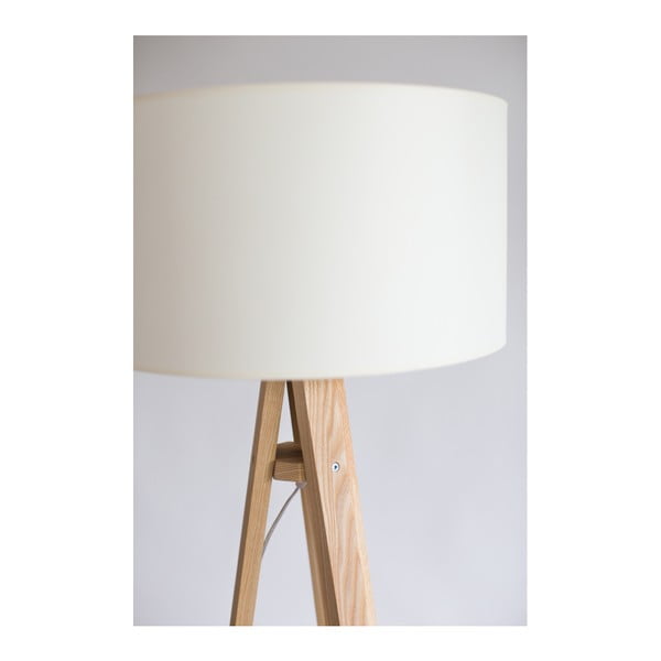 Wanda állólámpa fehér lámpaburával és átlátszó kábellel - Ragaba-image-1