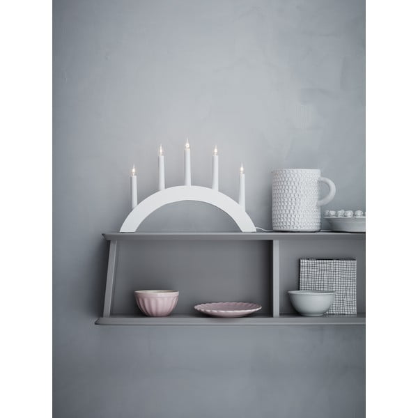 Fehér fénydekoráció karácsonyi mintával Atle – Markslöjd-image-1