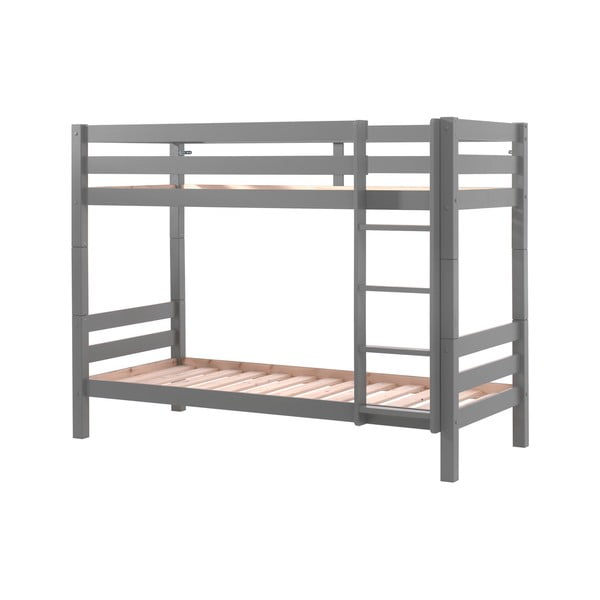 Szürke emeletes borovi fenyő gyerekágy tárolóhellyel PINO – Vipack-image-2