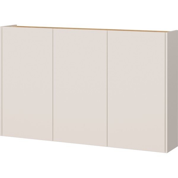 Krémszínű szekrény tölgyfa dekorral 138x87x25 cm Libbiano – Germania