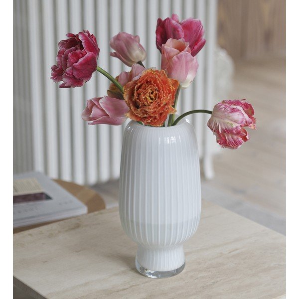 Fehér üveg váza (magasság 31,5 cm) Cuneo – Villa Collection-image-1