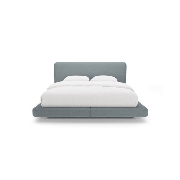 Világoskék kárpitozott franciaágy 180x200 cm Linea – Micadoni -image-3