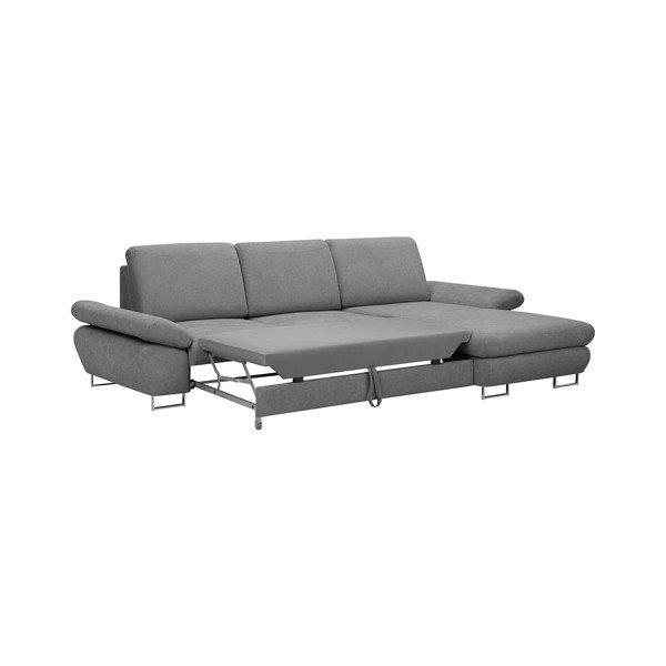 Pi világosszürke kinyitható sarokkanapé, jobb oldali kivitel - Windsor & Co Sofas-image-2