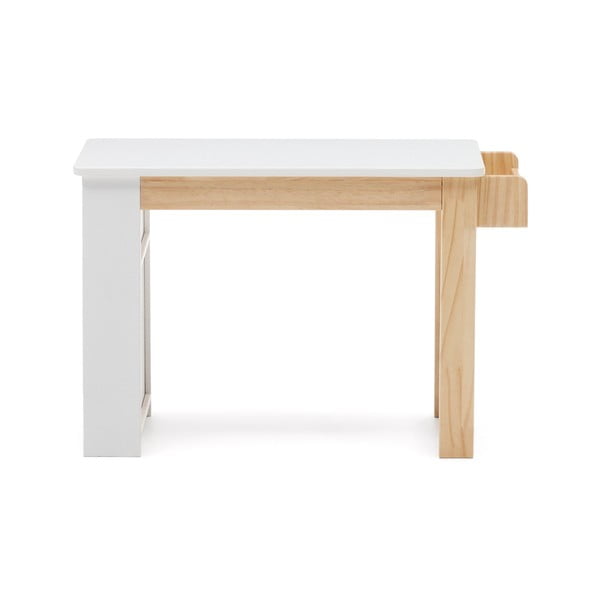 Gyerek íróasztal fehér asztallappal 40x77 cm Serwa – Kave Home-image-3