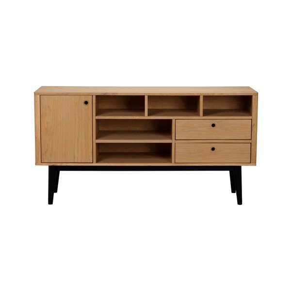 Vienna tölgyfamintás komód fekete lábakkal, hosszúság 150 cm - Rowico-image-1