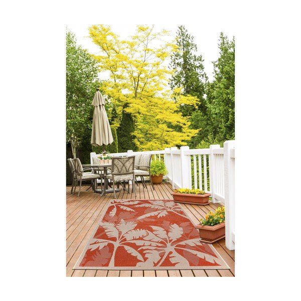 Palms narancssárga-bézs kültéri szőnyeg, 135 x 190 cm - Floorita-image-4