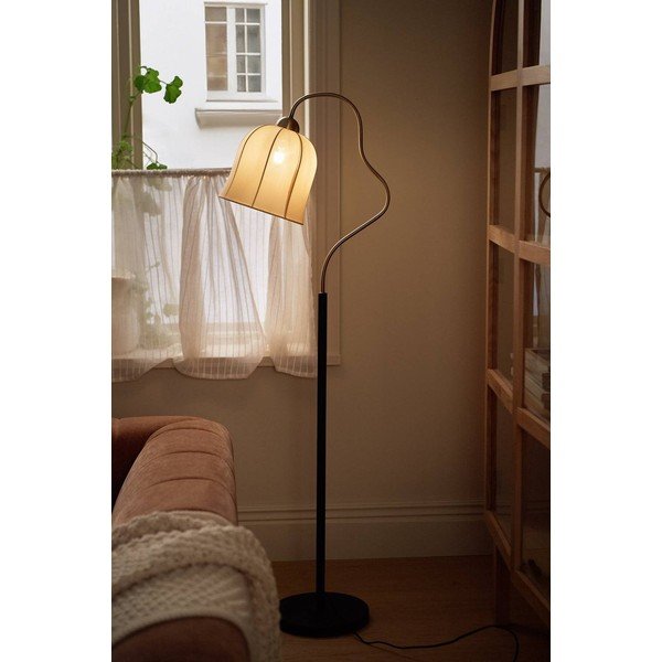 Fehér-fekete textil állólámpa (magasság 150 cm) Bell – Ellos Home-image-1