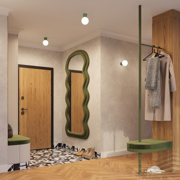 Zöld mennyezeti lámpa üveg búrával ø 12 cm Orbital – Sollux-image-4