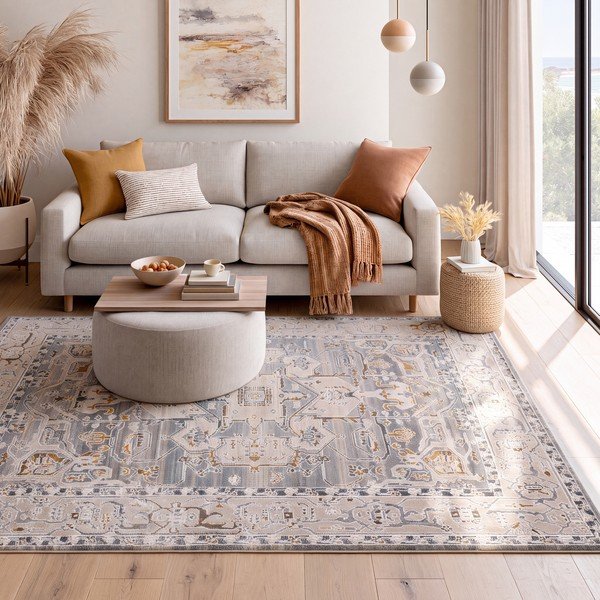 Szürkéskék szőnyeg 77x150 cm Berta – Universal-image-1