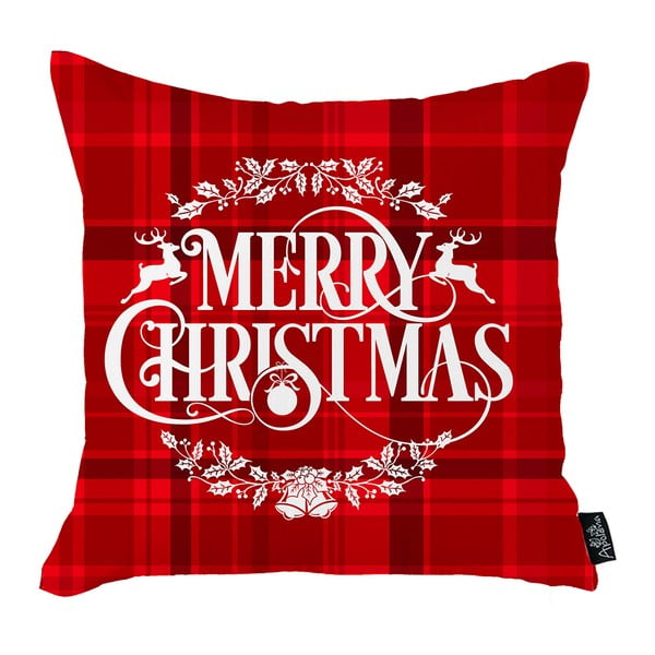 Honey Merry Christmas piros karácsonyi párnahuzat, 45 x 45 cm - Mike & Co. NEW YORK