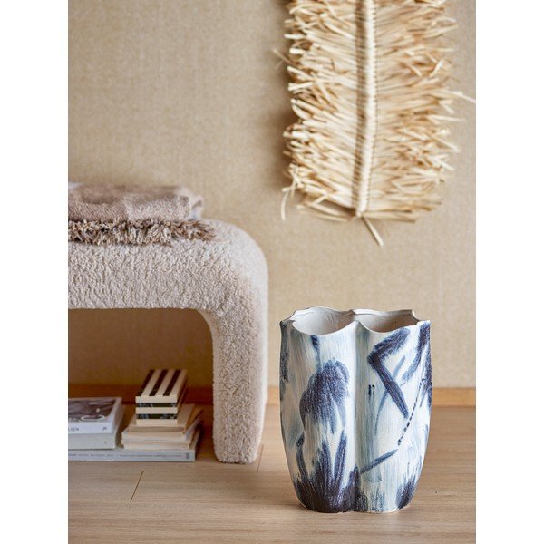 Fekete-fehér agyagkerámia váza (magasság 37 cm) Elira – Bloomingville-image-2