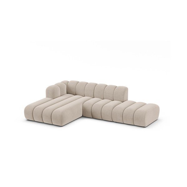 Bézs sarokkanapé (bal oldali) Lupine – Micadoni Home-image-1
