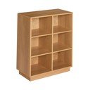 Natúr színű könyvespolc tölgyfa dekorral 80x95x30 cm Disco – Hübsch