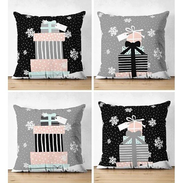 Párnahuzat szett 4 db-os karácsonyi mintával 43x43 cm Merry Christmas – Mila Home-image-1