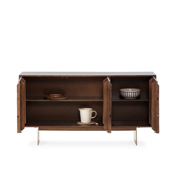 Barna mangófa komód 145x76x40 cm Trisha – MOME-image-4