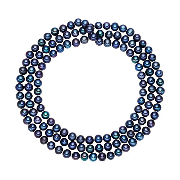 Chakra Pearls kék gyöngy nyaklánc, 120 cm - The Pacific Pearl Company