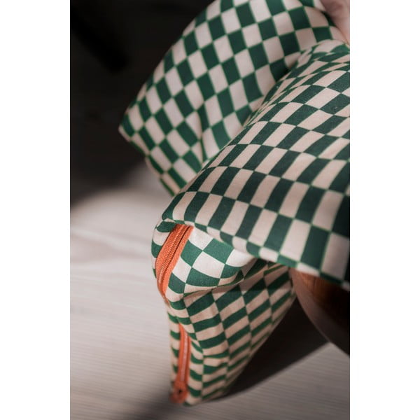 Zöld-bézs egyszemélyes pamut-szatén ágyneműhuzat 140x200 cm Mini – Mette Ditmer Denmark-image-3