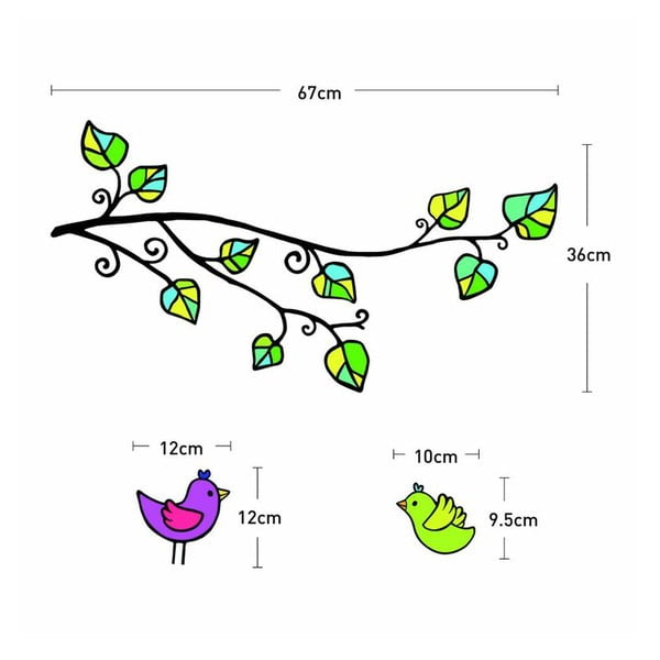 Birds And Hearts öntapadós falmatrica - Ambiance-image-2