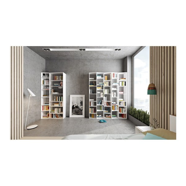 Fehér könyvespolc 108x224 cm Valsa – TemaHome-image-3