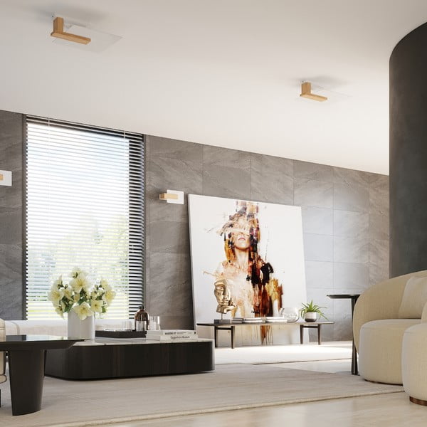 Natúr színű mennyezeti lámpa üveg búrával 40x47.5 cm Parola – Sollux-image-3