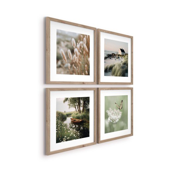 Nyomtatott keretezett kép szett 4 db-os 30x30 cm Subtle Nature – Styler-image-4