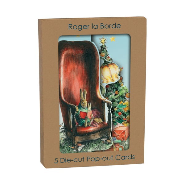 Üdvözlőlap szett 5 db-os karácsonyi mintával Mondoodle  – Roger la Borde-image-1