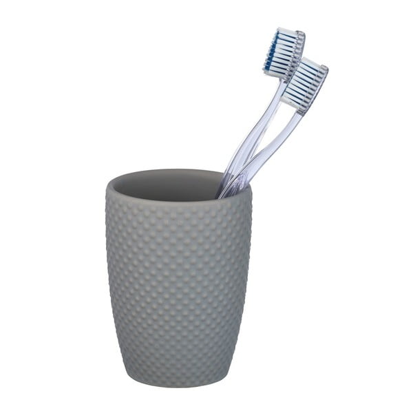 Punto szürke kerámia fogkefetartó pohár - Wenko