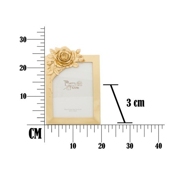 Glam Rose sárga, gyanta alapú képkeret, 19,4 x 27,5 cm - Mauro Ferretti-image-3