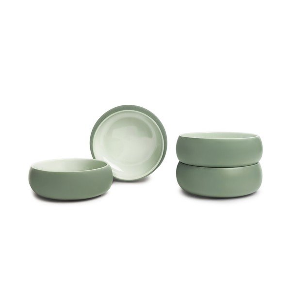 Zöld kőedény tálka szett leveses/ramenhez 4 db-os 1 l Aura Vira – Bonami Selection