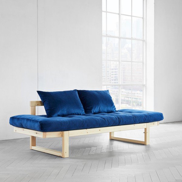Edge Natural/Velvet Navy állítható kanapé - Karup-image-3