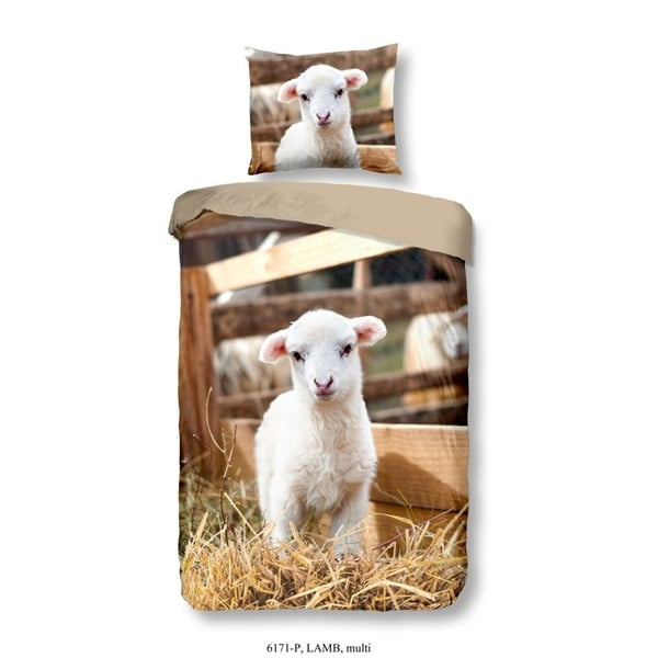 Lamb gyermek ágyneműhuzat garnitúra tiszta pamutból, 140 x 200 cm - Good Morning