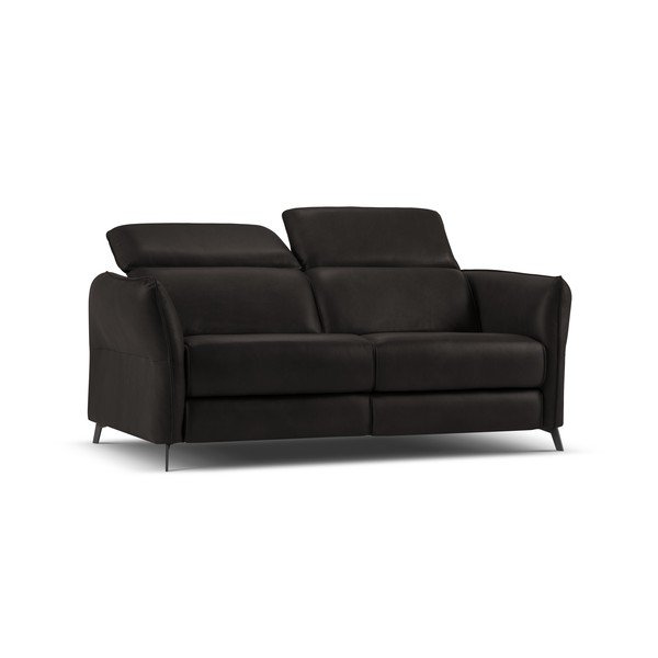 Fekete bőr kanapé 103 cm Hubble – Windsor & Co Sofas-image-2