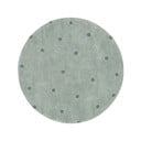 Világoszöld mosható kézi szövésű pamut gyerek szőnyeg ø140 cm Round Dot Blue Sage – Lorena Canals