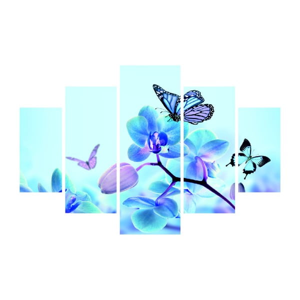 Sakura And Butterfly többrészes kép, 92 x 56 cm