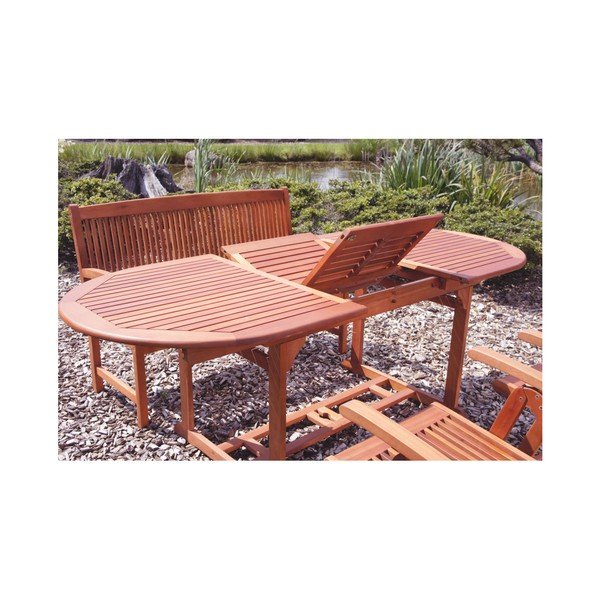 Eukaliptusz kerti étkezőasztal 90x150 cm Stockholm – Garden Pleasure-image-2