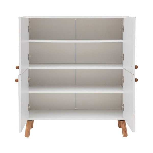 Fehér szekrény 95x111 cm Multilux – Kalune Design-image-3