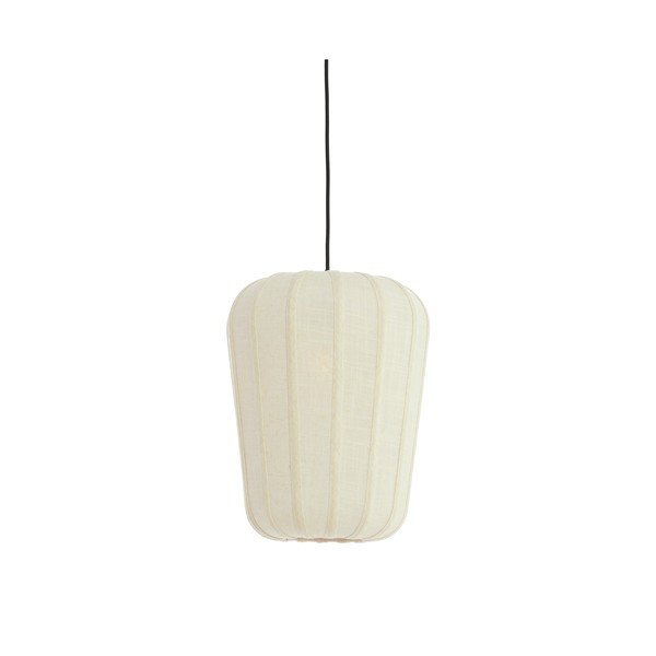 Fehér függőlámpa textil búrával ø 10 cm Bibury – Light & Living