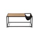 Fekete-natúr színű dohányzóasztal tölgyfa dekorral 60x99 cm Bayen – Bonami Essentials