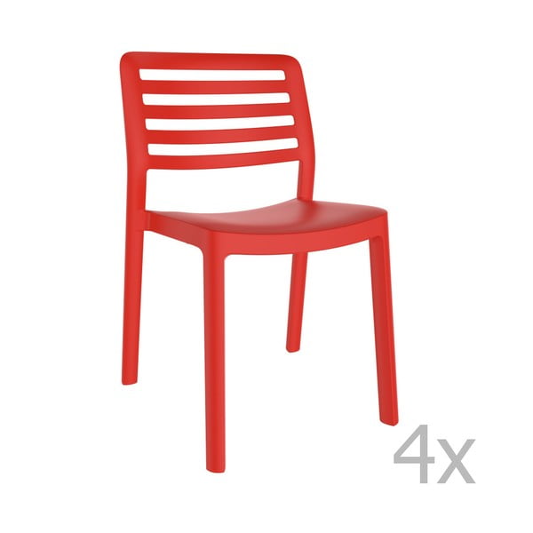 Wind piros kerti szék, 4 darab - Resol