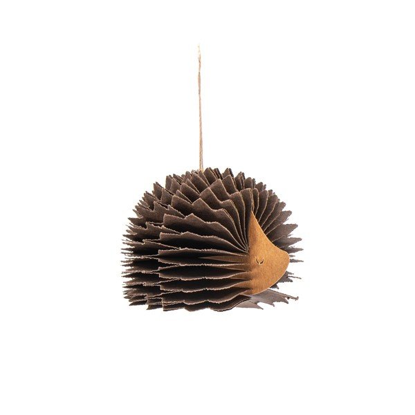 Papír kézzel készített karácsonyfadísz 10 cm Honeycomb Hedgehog – Sass & Belle