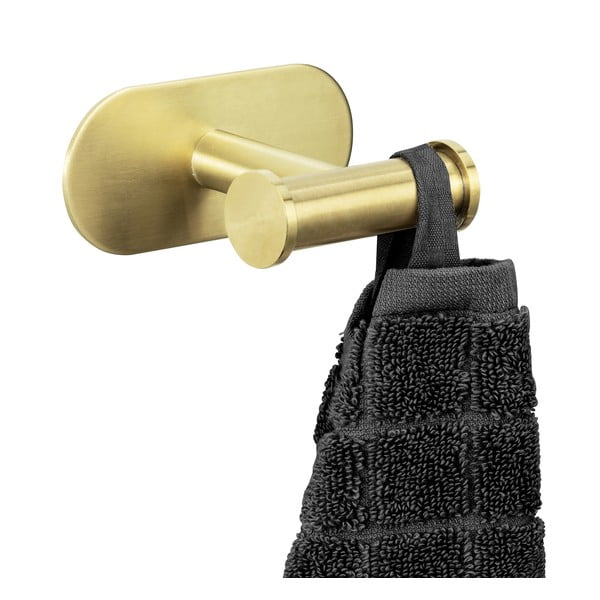 Öntapadós rozsdamentes acél akasztó Orea Gold – Wenko-image-2