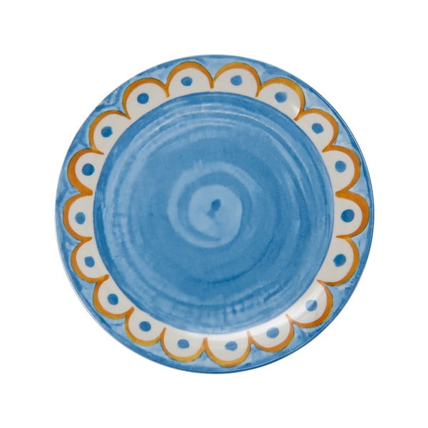 Világoskék porcelán tányér készlet 6 db-os ø 27 cm Tangeri blue – Villa Altachiara